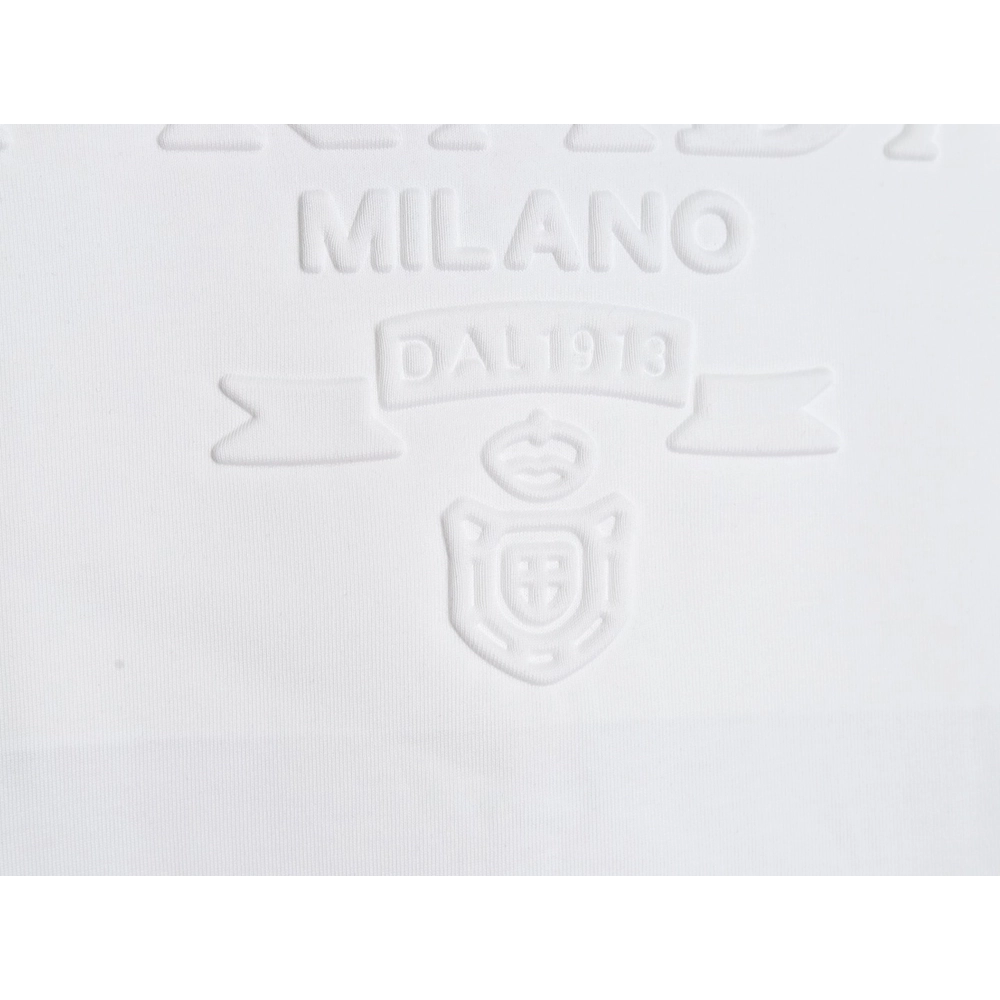 Prada embossed logo short-sleeved shirt,Prada