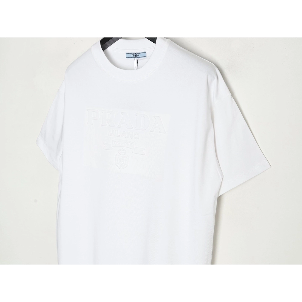 Prada embossed logo short-sleeved shirt,Prada