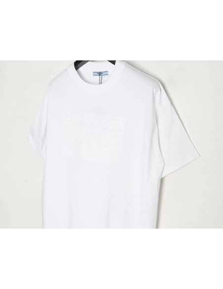 Prada embossed logo short-sleeved shirt,Prada