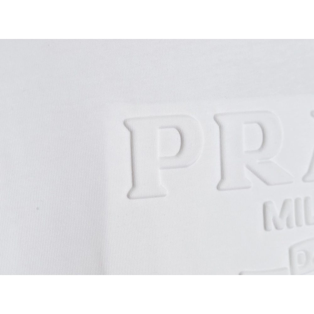 Prada embossed logo short-sleeved shirt,Prada