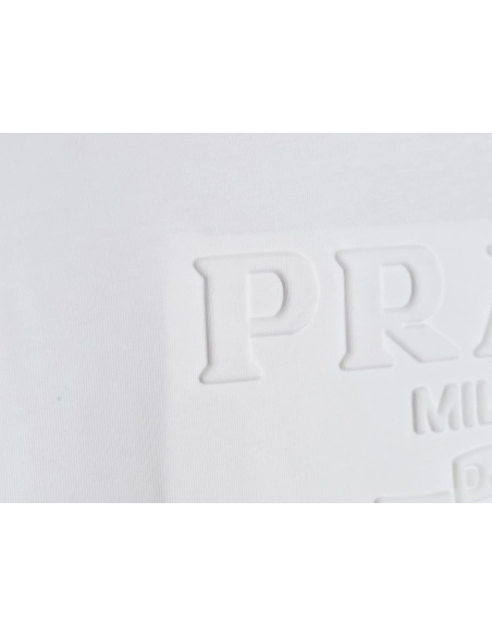 Prada embossed logo short-sleeved shirt,Prada