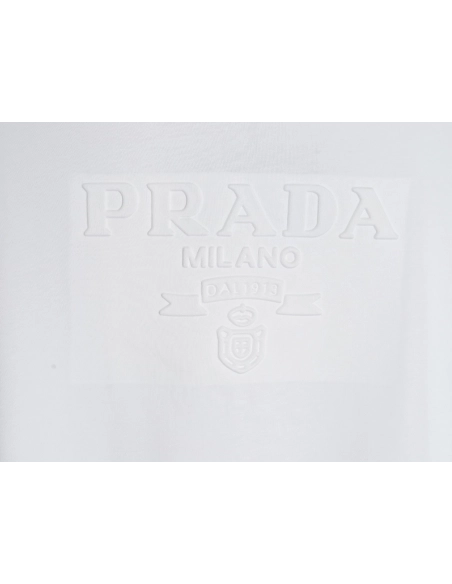 Prada embossed logo short-sleeved shirt,Prada