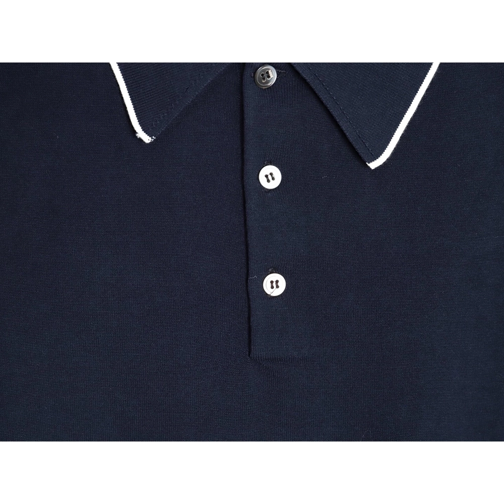 Dior embroidered small logo knitted Polo short-sleeved,Dior