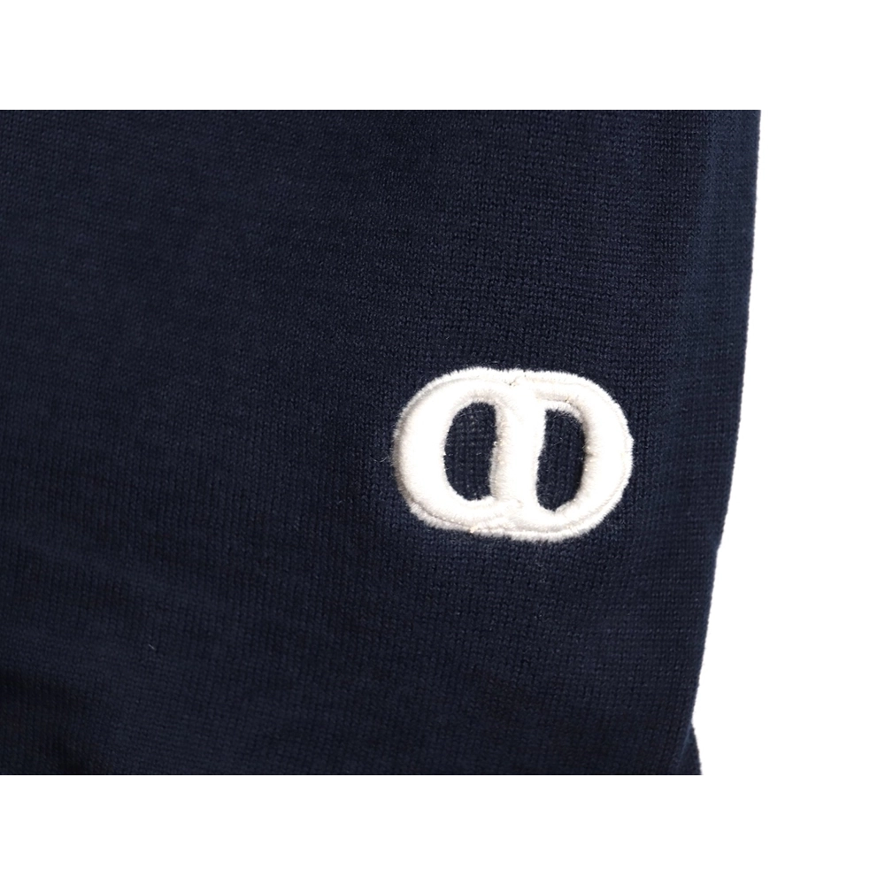 Dior embroidered small logo knitted Polo short-sleeved,Dior