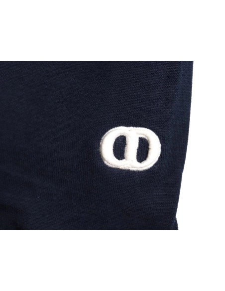 Dior embroidered small logo knitted Polo short-sleeved,Dior