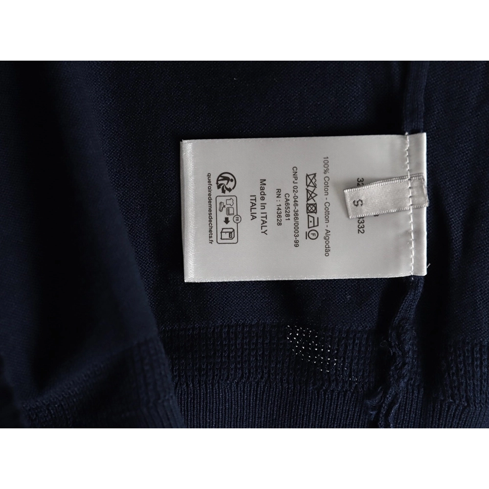 Dior embroidered small logo knitted Polo short-sleeved,Dior
