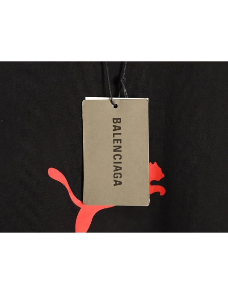 Balenciaga Puma joint round neck short-sleeved T-shirt TSK2,Balenciaga