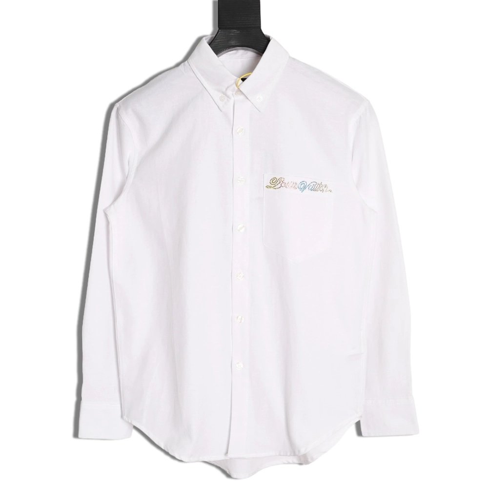 Louis Vuitton colorful rhinestone shirt,Louis Vuitton