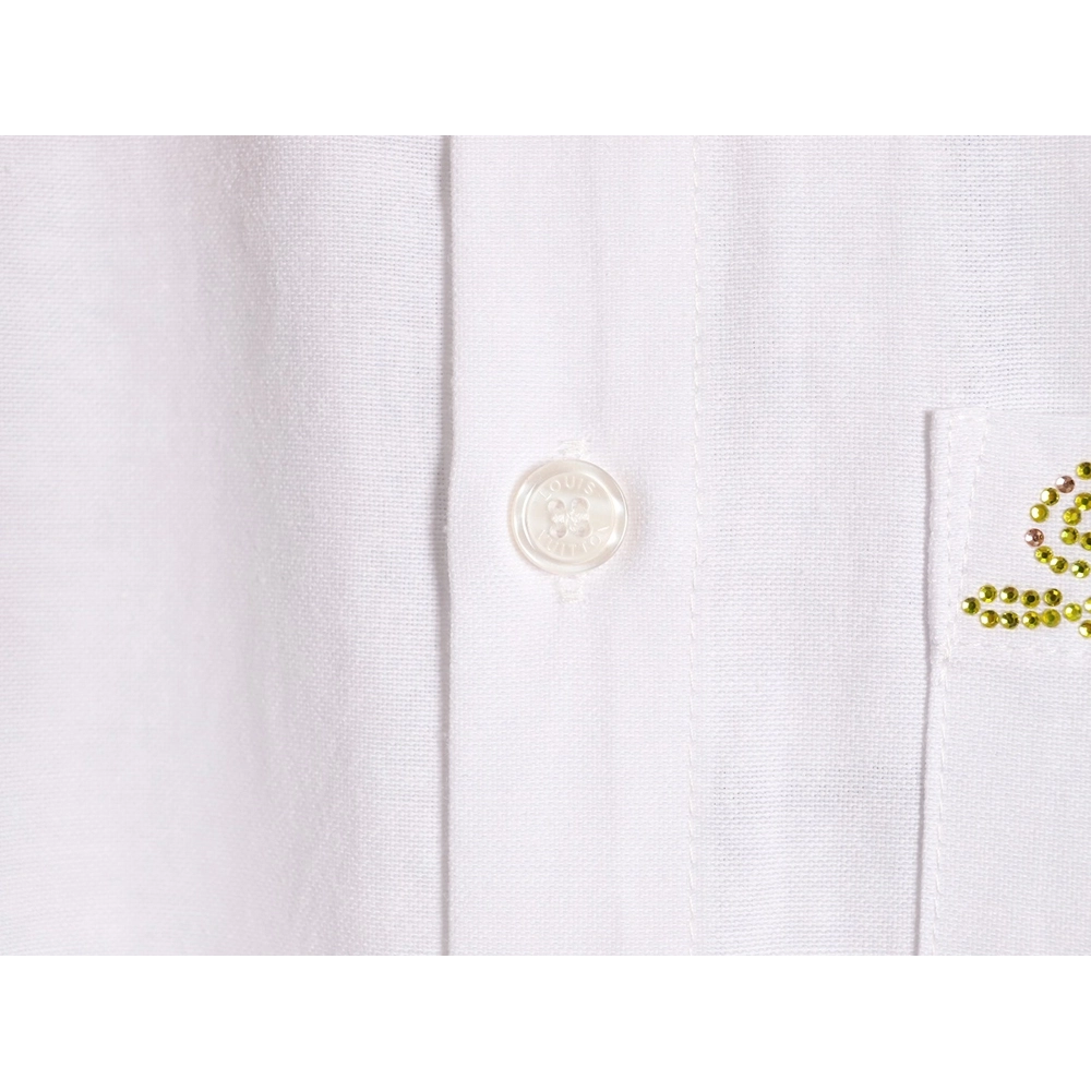 Louis Vuitton colorful rhinestone shirt,Louis Vuitton