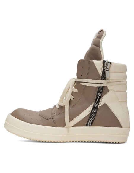 Rick Owens Off-White Hollywood Geobasket Sneakers,RICK OWENS