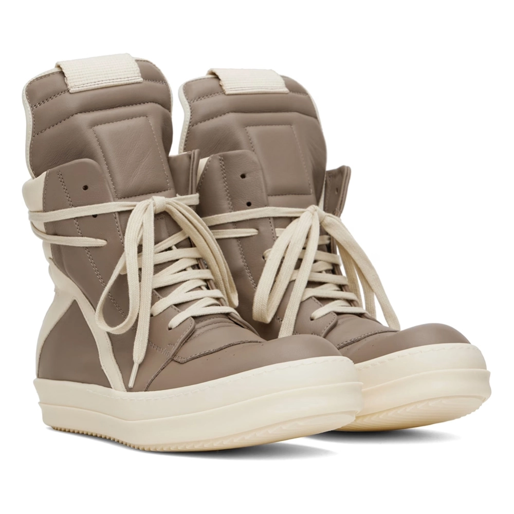 Rick Owens Off-White Hollywood Geobasket Sneakers,RICK OWENS