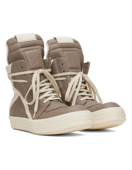 Rick Owens Off-White Hollywood Geobasket Sneakers,RICK OWENS