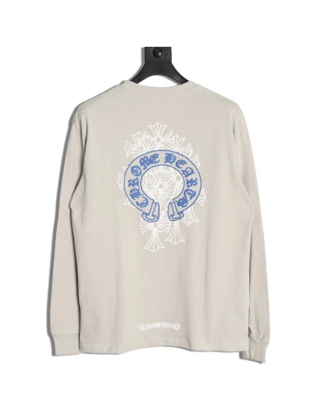 Chrome Hearts foam horseshoe long-sleeved T-shirt TSK2,Chrome Hearts
