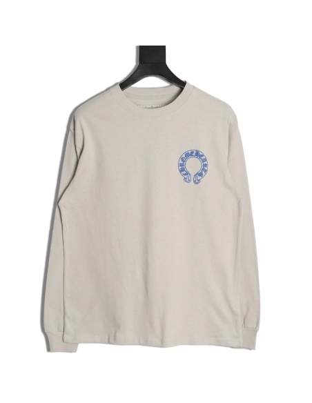 Chrome Hearts foam horseshoe long-sleeved T-shirt TSK2,Chrome Hearts