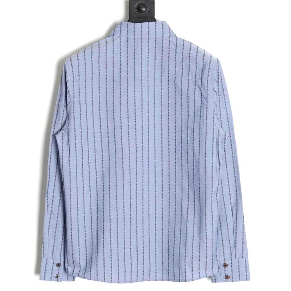 Chrome Hearts Sanskrit-printed yarn-dyed long-sleeved shirt,Chrome Hearts