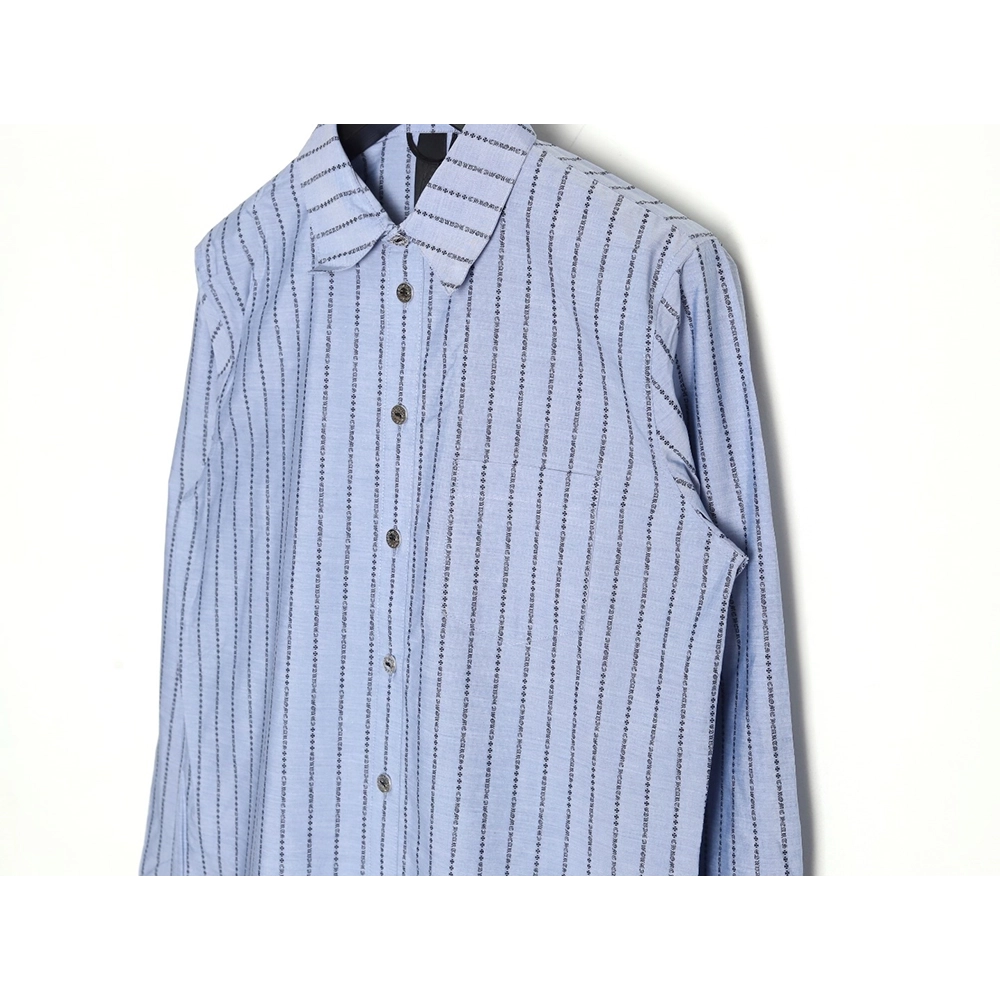 Chrome Hearts Sanskrit-printed yarn-dyed long-sleeved shirt,Chrome Hearts