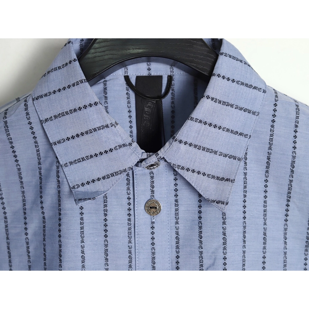 Chrome Hearts Sanskrit-printed yarn-dyed long-sleeved shirt,Chrome Hearts