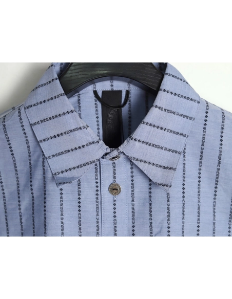 Chrome Hearts Sanskrit-printed yarn-dyed long-sleeved shirt,Chrome Hearts