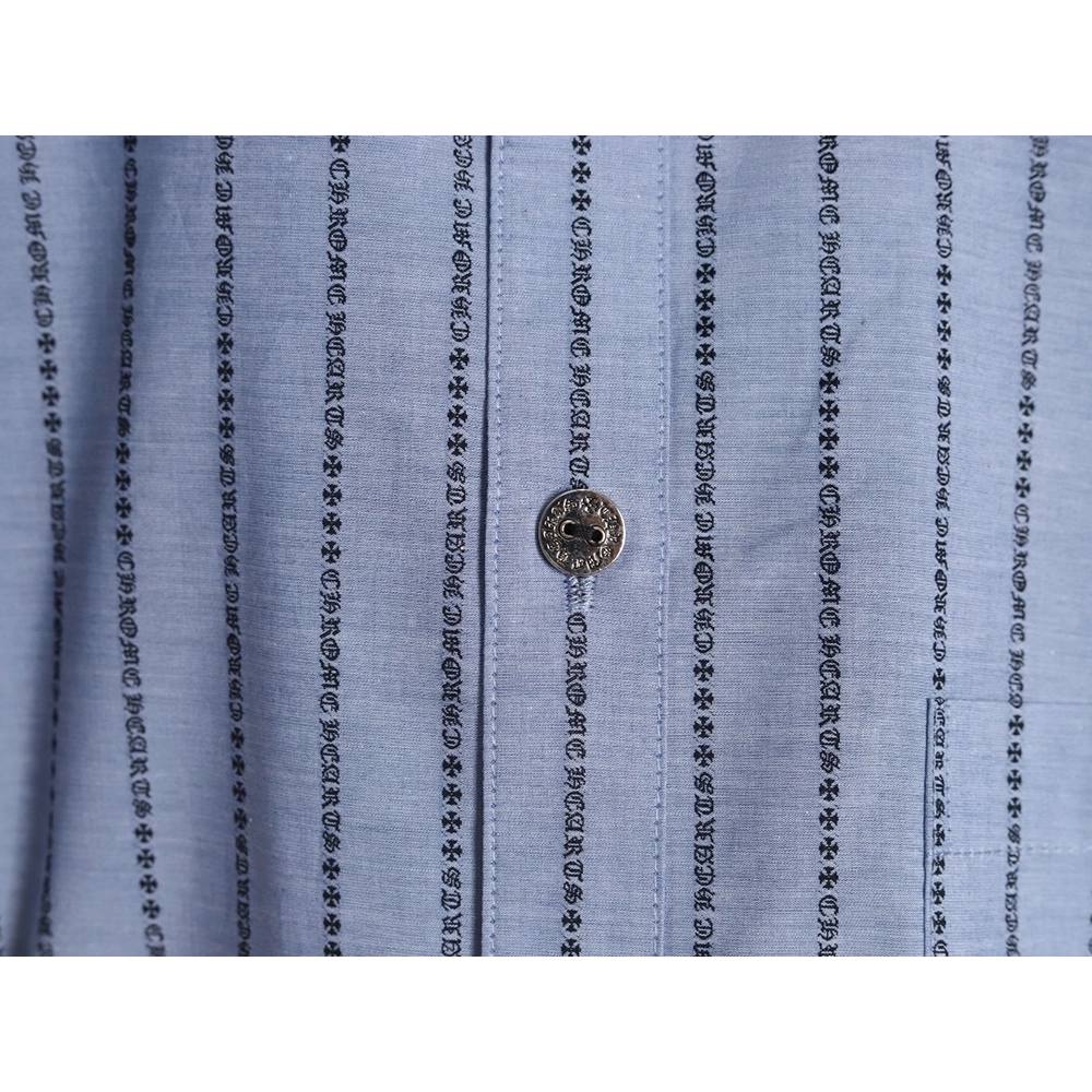 Chrome Hearts Sanskrit-printed yarn-dyed long-sleeved shirt,Chrome Hearts