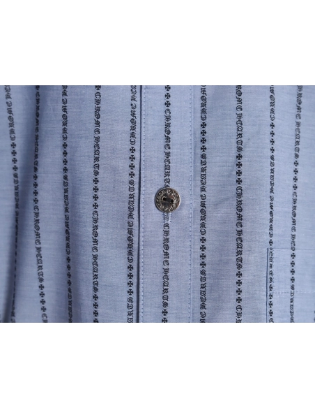 Chrome Hearts Sanskrit-printed yarn-dyed long-sleeved shirt,Chrome Hearts