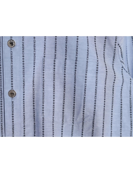 Chrome Hearts Sanskrit-printed yarn-dyed long-sleeved shirt,Chrome Hearts