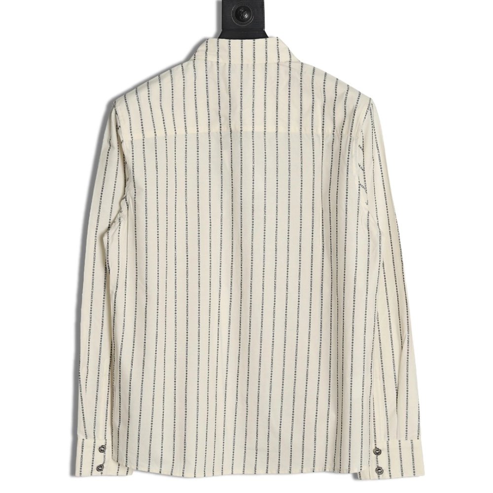Chrome Hearts Sanskrit-printed yarn-dyed long-sleeved shirt TSK1,Chrome Hearts