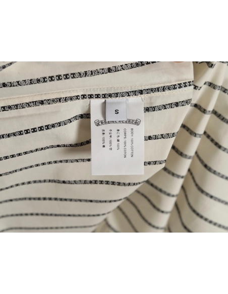 Chrome Hearts Sanskrit-printed yarn-dyed long-sleeved shirt TSK1,Chrome Hearts