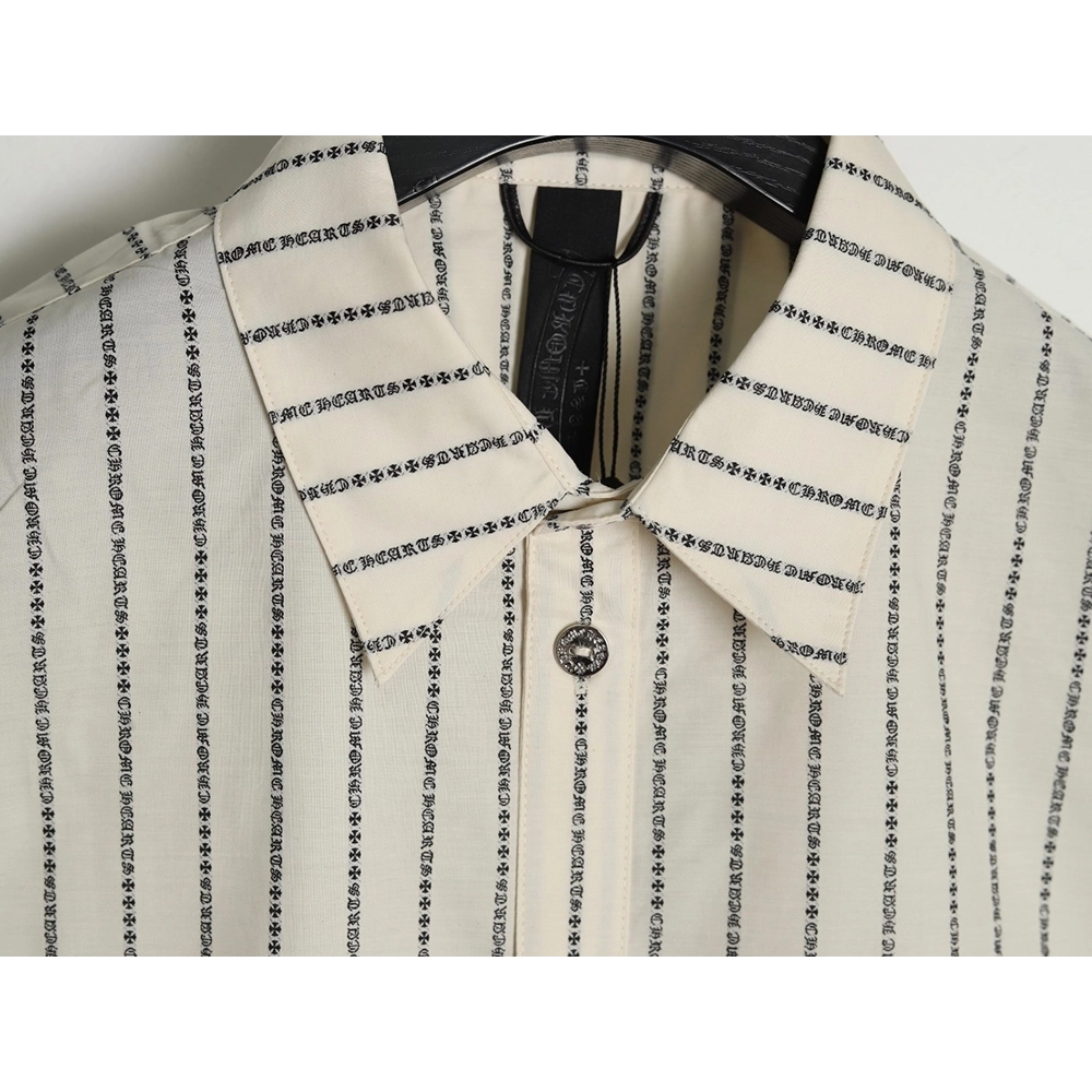 Chrome Hearts Sanskrit-printed yarn-dyed long-sleeved shirt TSK1,Chrome Hearts