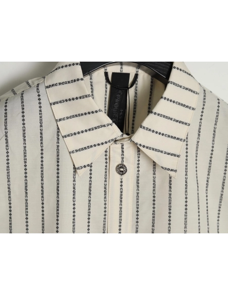 Chrome Hearts Sanskrit-printed yarn-dyed long-sleeved shirt TSK1,Chrome Hearts