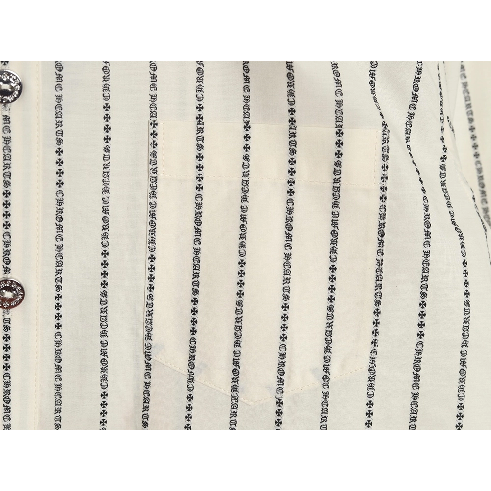 Chrome Hearts Sanskrit-printed yarn-dyed long-sleeved shirt TSK1,Chrome Hearts