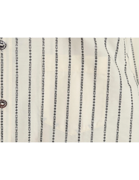 Chrome Hearts Sanskrit-printed yarn-dyed long-sleeved shirt TSK1,Chrome Hearts