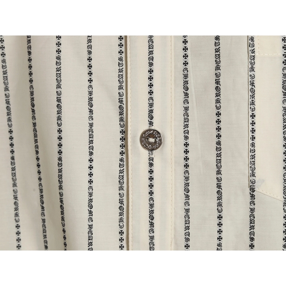 Chrome Hearts Sanskrit-printed yarn-dyed long-sleeved shirt TSK1,Chrome Hearts