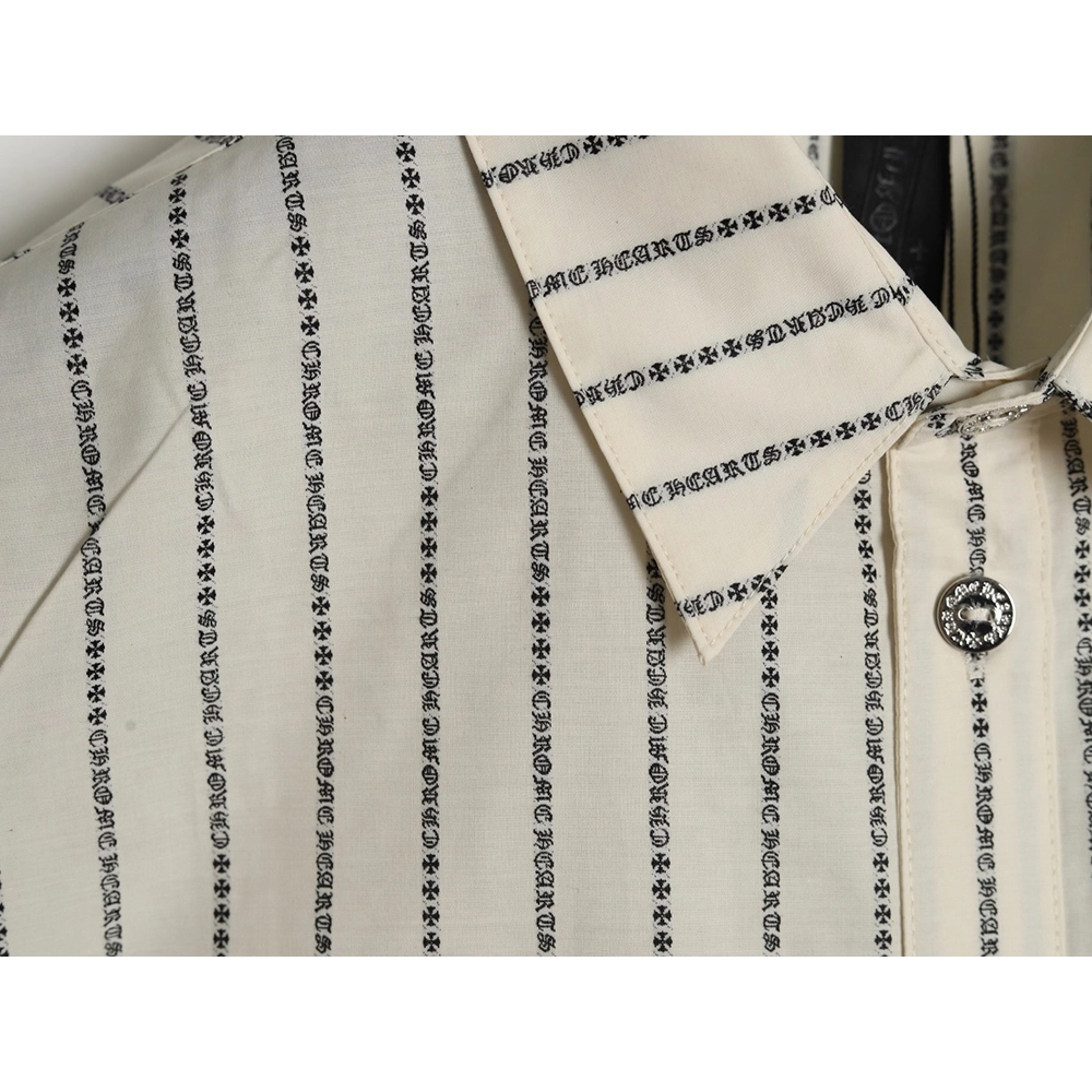 Chrome Hearts Sanskrit-printed yarn-dyed long-sleeved shirt TSK1,Chrome Hearts