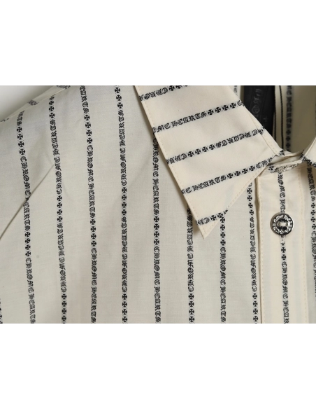 Chrome Hearts Sanskrit-printed yarn-dyed long-sleeved shirt TSK1,Chrome Hearts