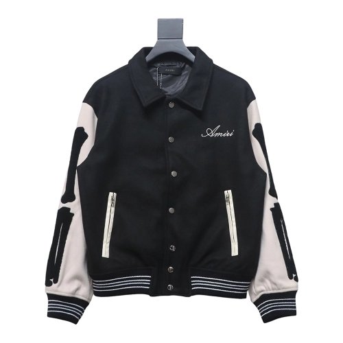 Amiri bone embroidered baseball jacket,Amiri