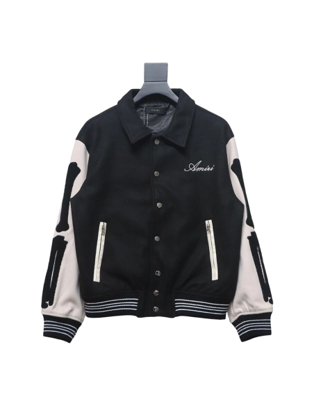 Amiri bone embroidered baseball jacket,Amiri
