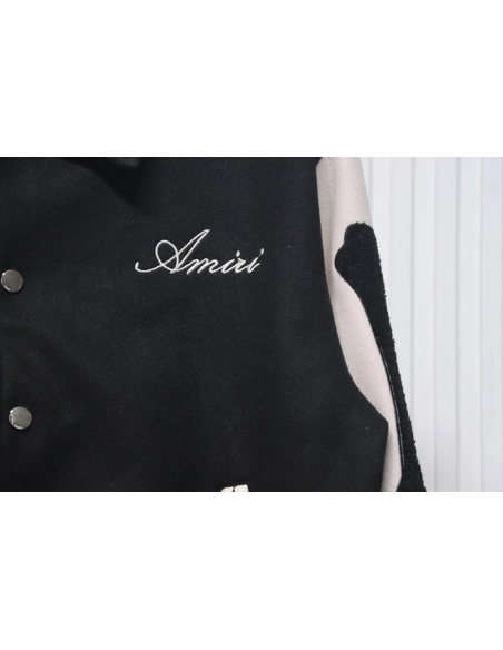 Amiri bone embroidered baseball jacket,Amiri