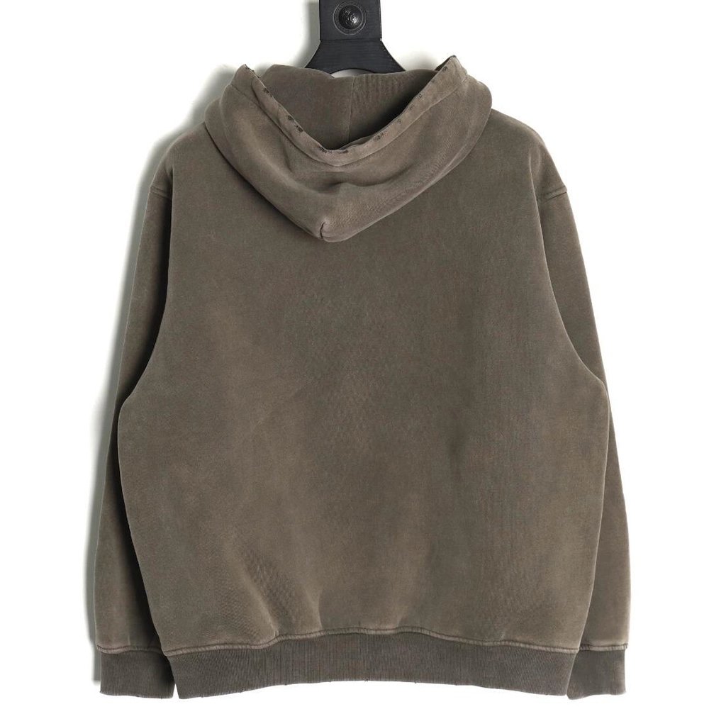 Balenciaga PARIS letter print velvet hooded sweatshirt,Balenciaga