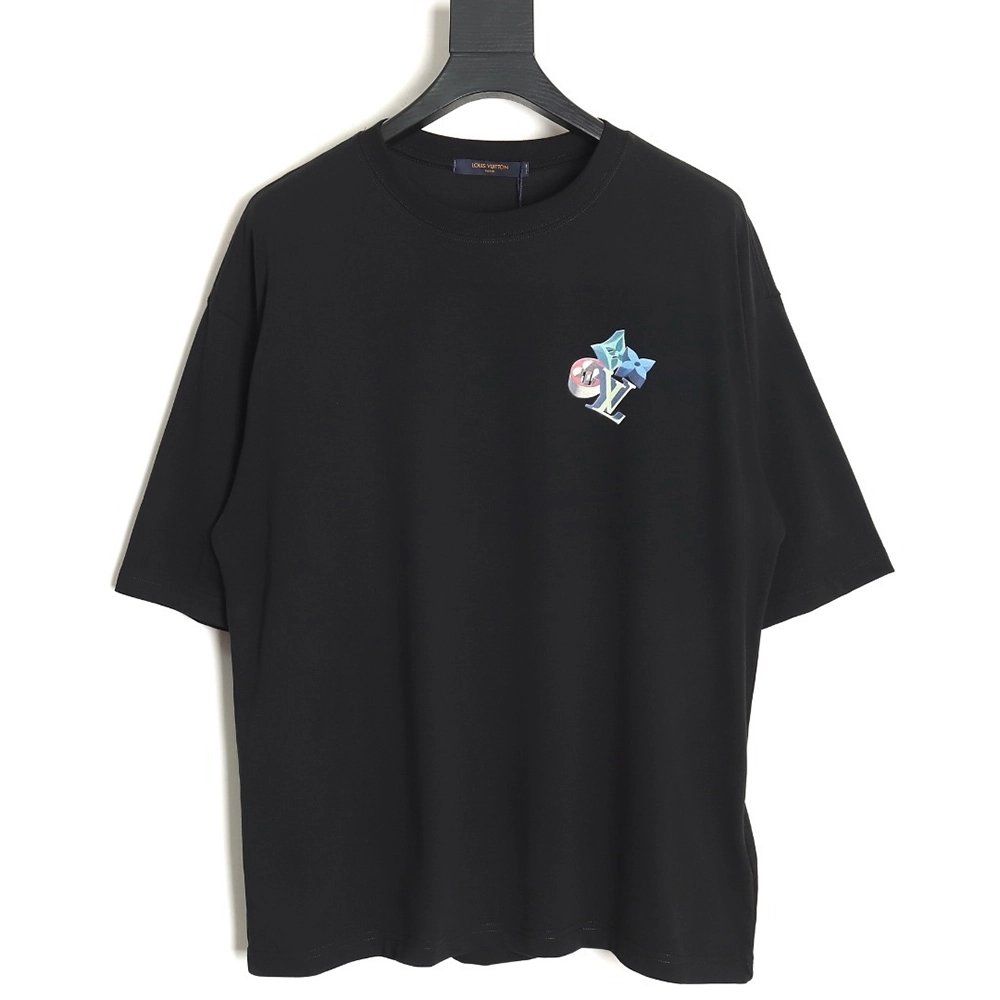 Louis Vuitton 3D monogram pattern round neck short sleeves,Louis Vuitton