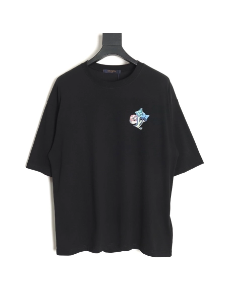 Louis Vuitton 3D monogram pattern round neck short sleeves,Louis Vuitton