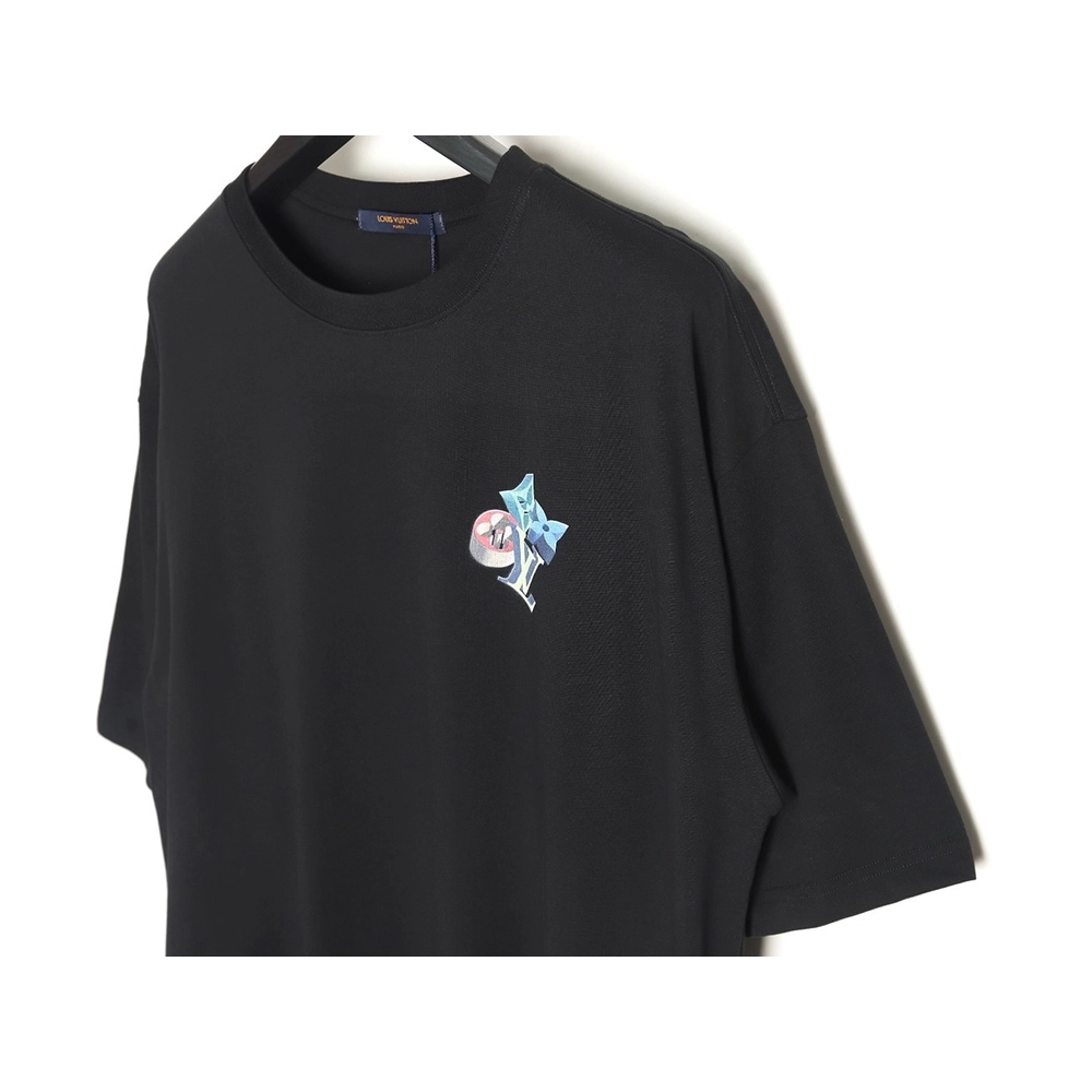 Louis Vuitton 3D monogram pattern round neck short sleeves,Louis Vuitton