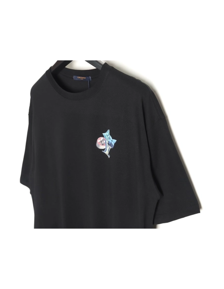 Louis Vuitton 3D monogram pattern round neck short sleeves,Louis Vuitton