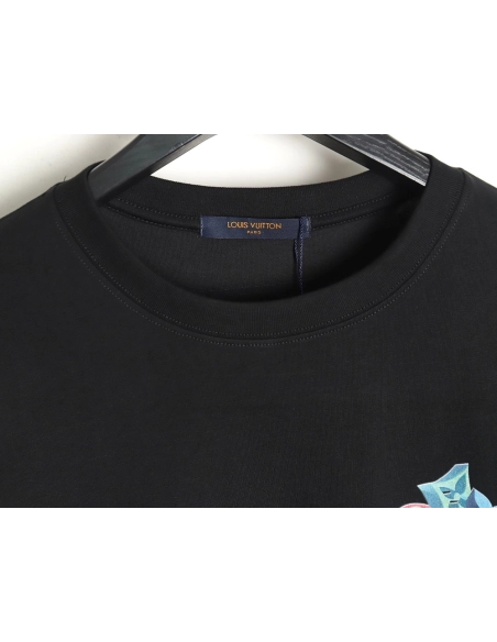 Louis Vuitton 3D monogram pattern round neck short sleeves,Louis Vuitton