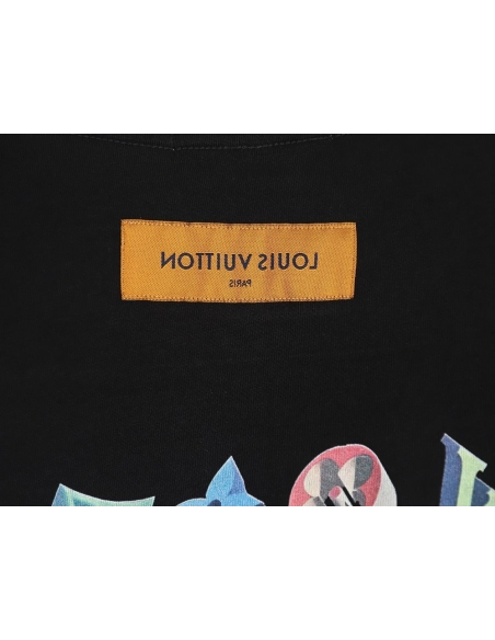 Louis Vuitton 3D monogram pattern round neck short sleeves,Louis Vuitton