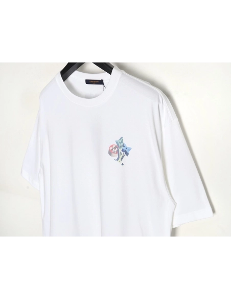 Louis Vuitton 3D monogram pattern round neck short sleeves TSK1,Louis Vuitton