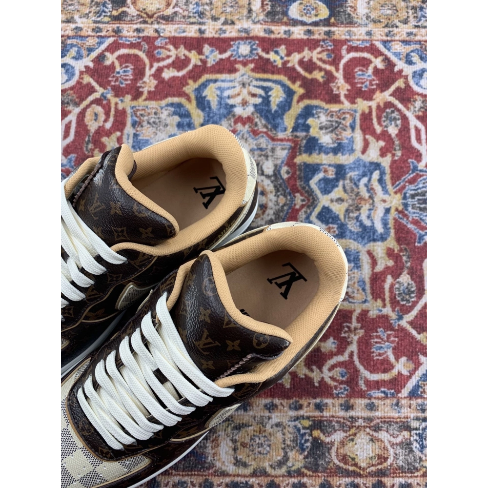 Louis Vuitton x Air Force 1 Low Monogram Damier,NIKE AIR FORCE,NIKE SHOES Reps