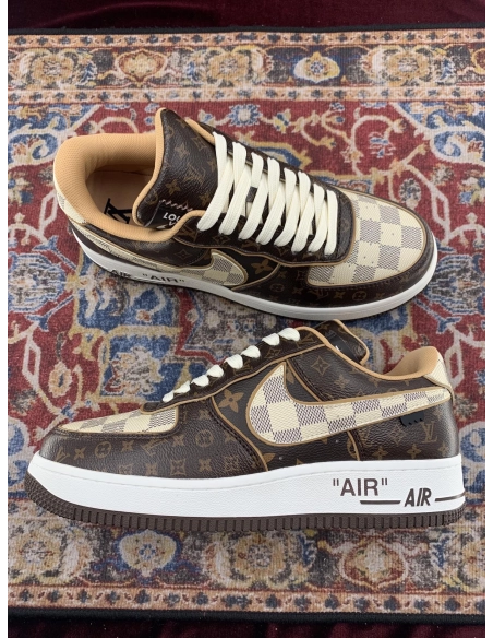 Louis Vuitton x Air Force 1 Low Monogram Damier,NIKE AIR FORCE,NIKE SHOES Reps