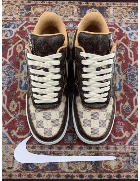 Louis Vuitton x Air Force 1 Low Monogram Damier,NIKE AIR FORCE,NIKE SHOES Reps