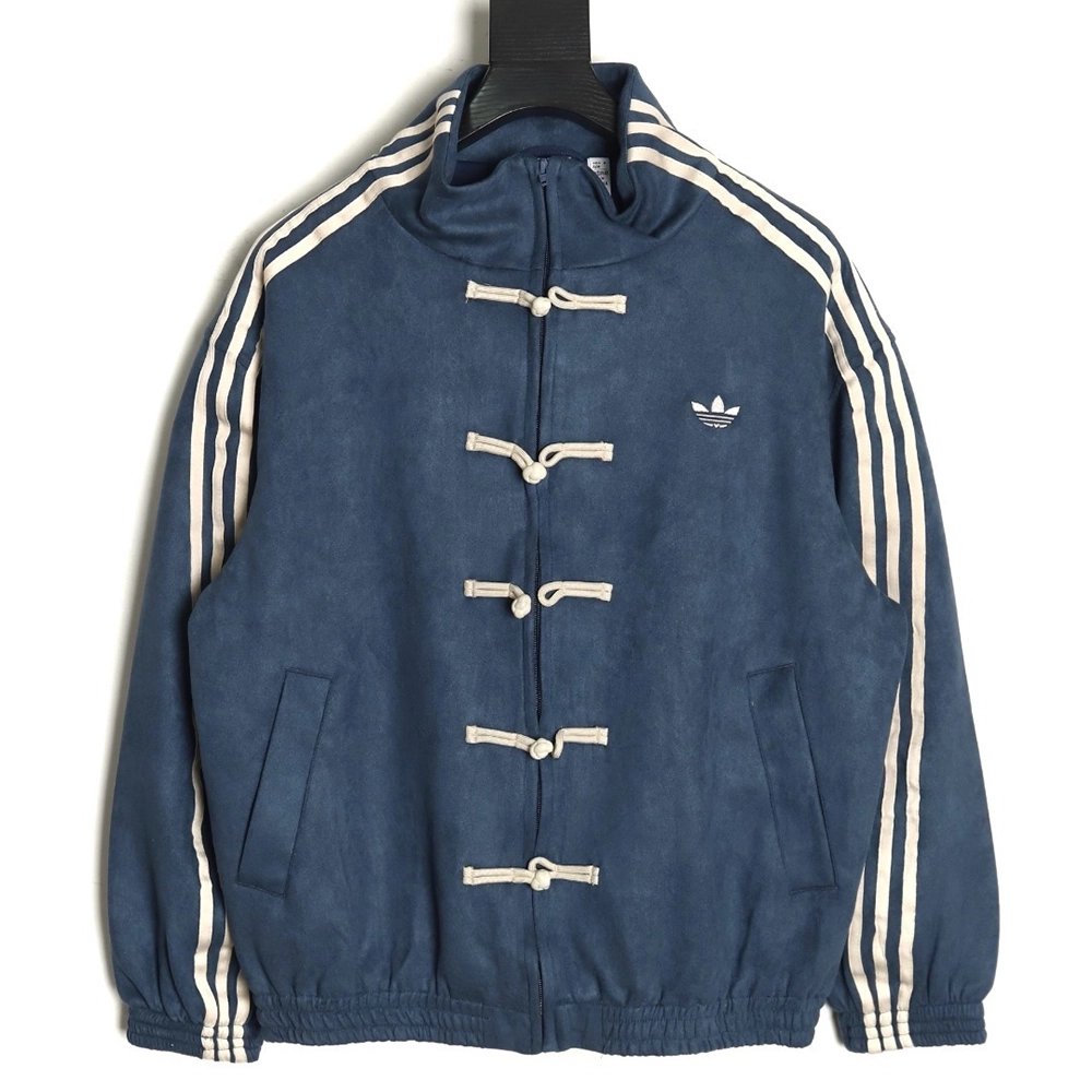 Adidas Trefoil New Chinese Suede Tang Suit Jacket,ADIDAS