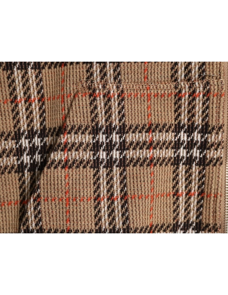 Burberry Large Check Blended Knitted Check Hooded Jacket,Burberry